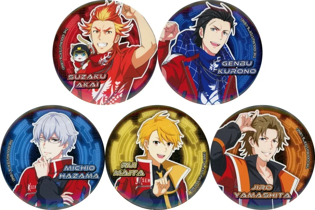 全5種セット 「アイドルマスター SideM×ビッグエコー 缶バッジ 描き下ろしイラスト」