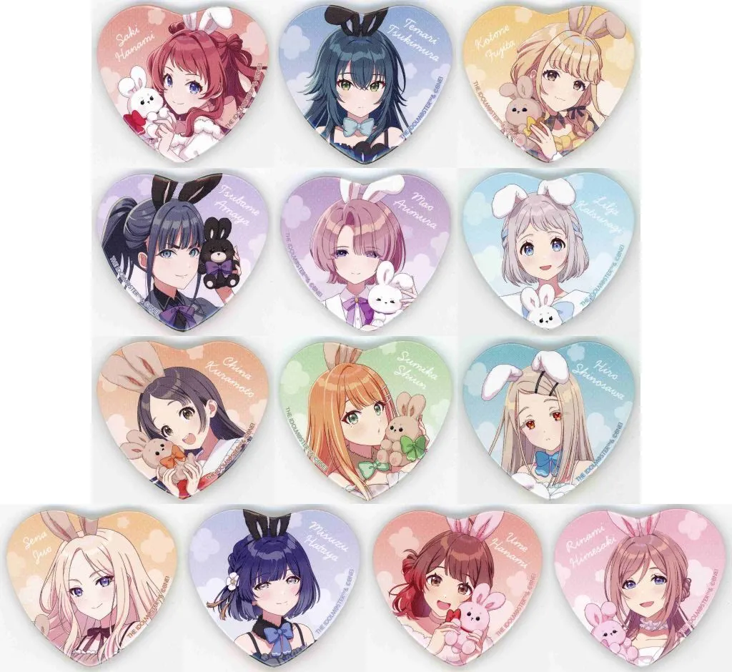 全13種セット 「学園アイドルマスター×GiGO POP UP STORE トレーディングハート缶バッジ Lady Rabbit」