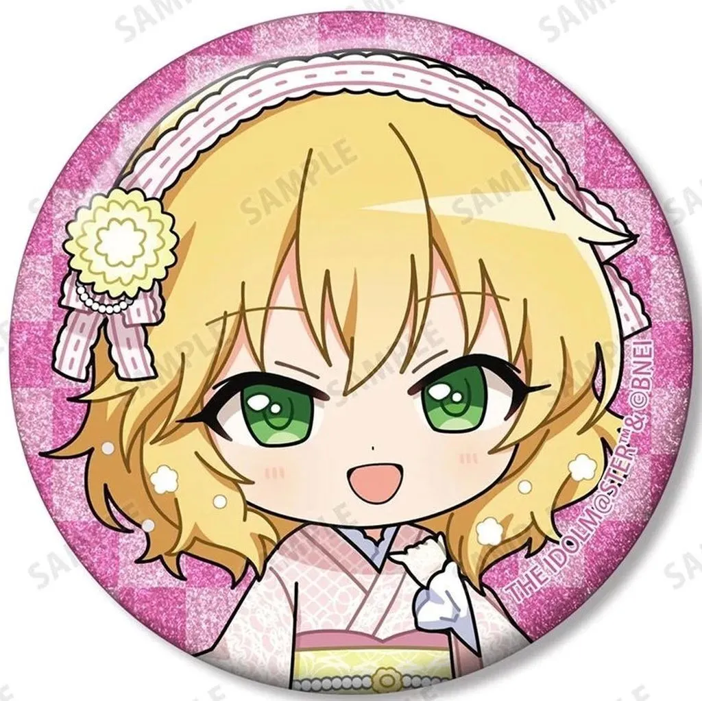 櫻井桃華 「アイドルマスター シンデレラガールズ POP UP STREET in 奥山おまいりまち・浅草西参道 トレーディング ちびキャラ レース着物ver. グリッター缶バッジ」