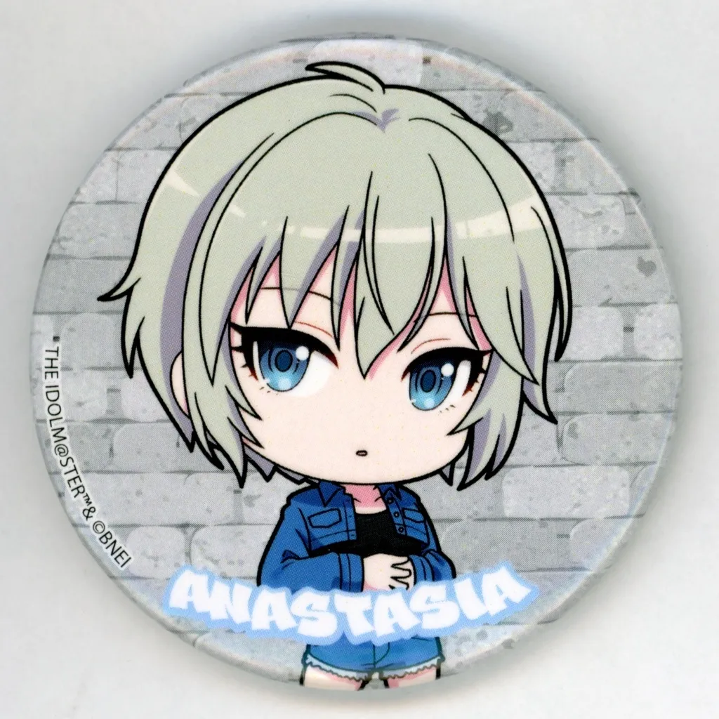 アナスタシア 「アイドルマスター シンデレラガールズ in eeo Store 池袋本店 缶バッジ 23/デニム風衣装ver.(ミニキャライラスト)」