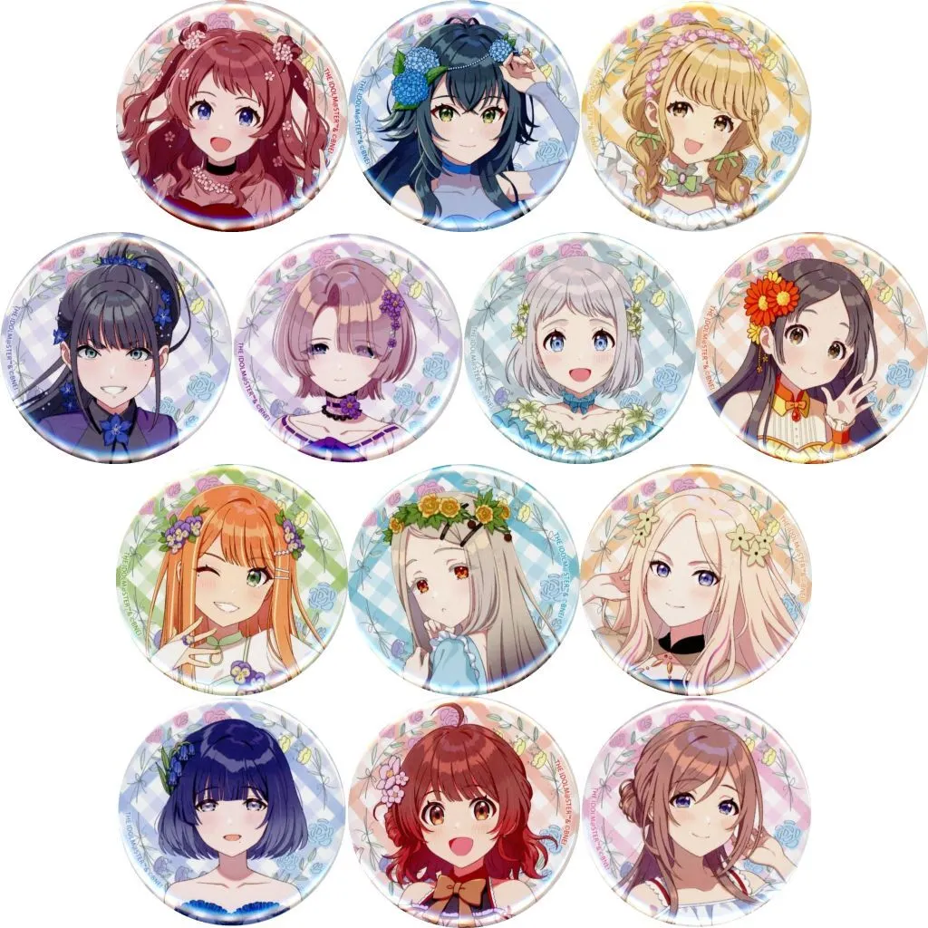 全13種セット 「学園アイドルマスター×HANA・BIYORI カンバッジ floral dress ver.」