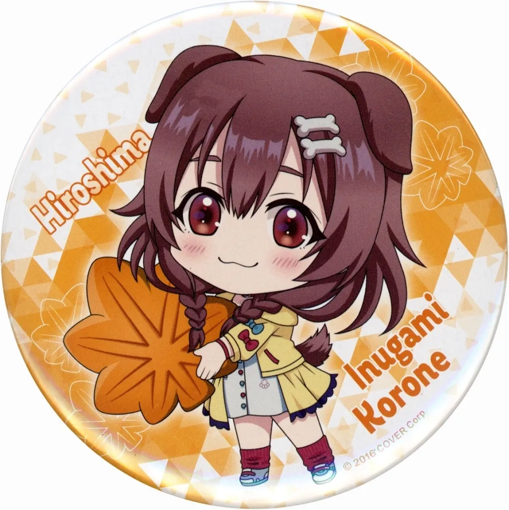 戌神ころね もみじ饅頭 ご当地缶バッジ 「バーチャルYouTuber ホロライブ」 広島限定