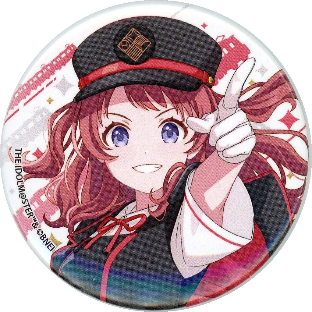 花海咲季 「学園アイドルマスター HATSUBOSHI GAKUEN Terminal in 東京キャラクターストリート いちばんプラザ 缶バッジ 05/駅員風衣装ver.(描き下ろしイラスト)」