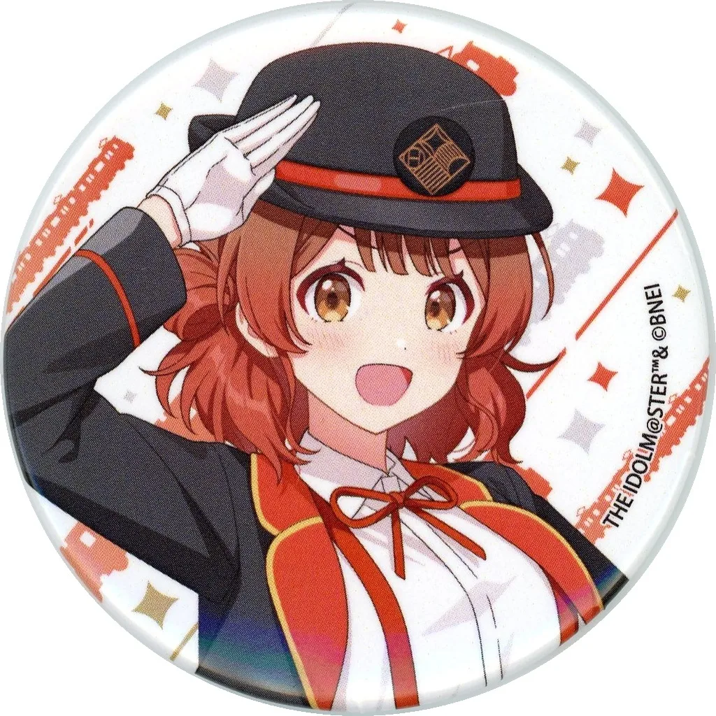 花海佑芽 「学園アイドルマスター HATSUBOSHI GAKUEN Terminal in 東京キャラクターストリート いちばんプラザ 缶バッジ 05/駅員風衣装ver.(描き下ろしイラスト)」