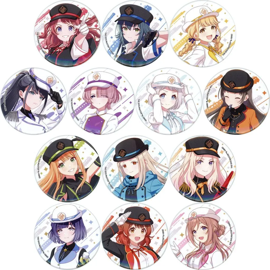 全13種セット 「学園アイドルマスター HATSUBOSHI GAKUEN Terminal in 東京キャラクターストリート いちばんプラザ 缶バッジ 05/駅員風衣装ver.(描き下ろしイラスト)」