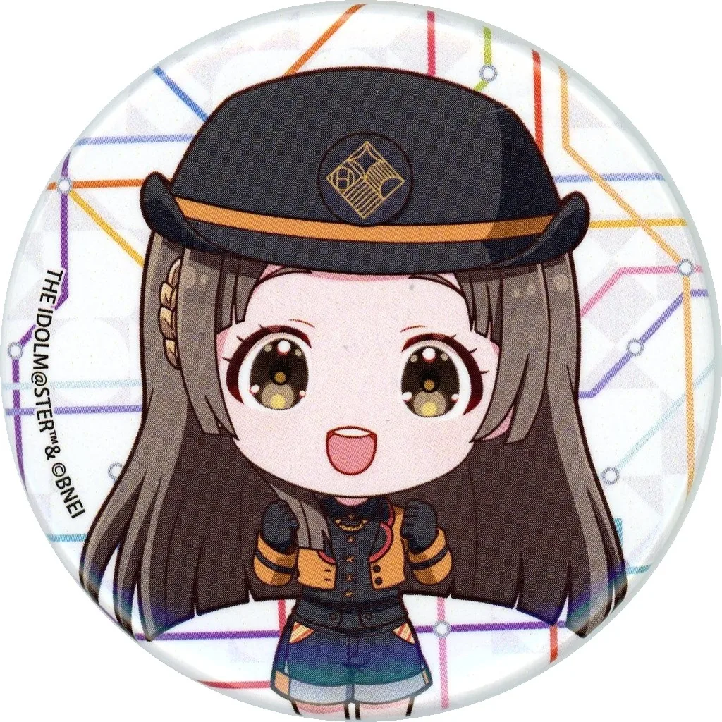 倉本千奈 「学園アイドルマスター HATSUBOSHI GAKUEN Terminal in 東京キャラクターストリート いちばんプラザ 缶バッジ 06/駅員風衣装ver.(ミニキャライラスト)」