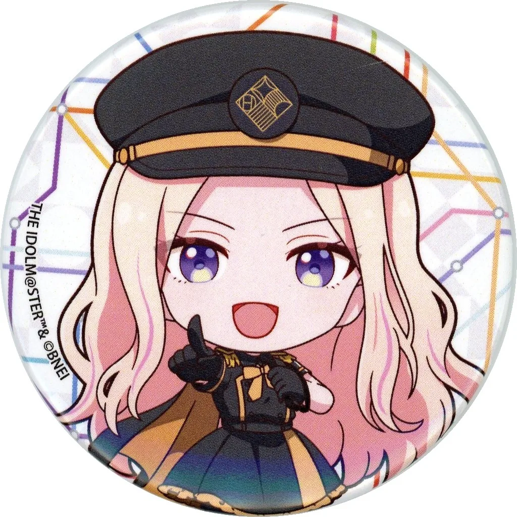 十王星南 「学園アイドルマスター HATSUBOSHI GAKUEN Terminal in 東京キャラクターストリート いちばんプラザ 缶バッジ 06/駅員風衣装ver.(ミニキャライラスト)」