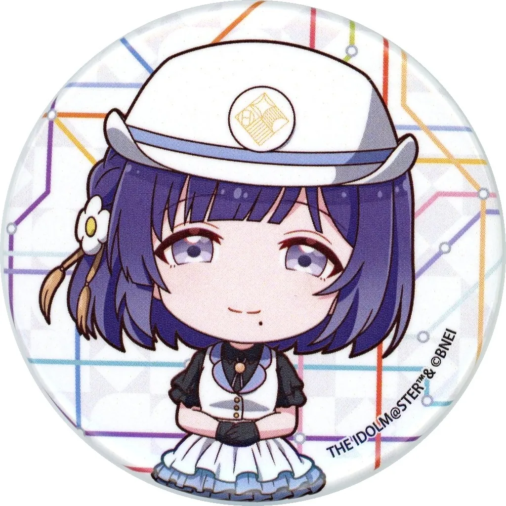 秦谷美鈴 「学園アイドルマスター HATSUBOSHI GAKUEN Terminal in 東京キャラクターストリート いちばんプラザ 缶バッジ 06/駅員風衣装ver.(ミニキャライラスト)」