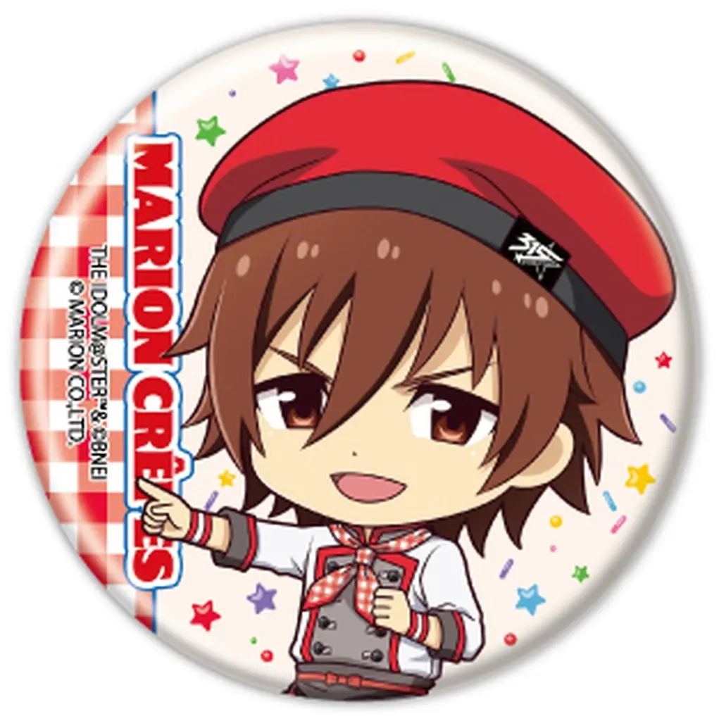 天ヶ瀬冬馬 「缶バッジ アイドルマスター SideM 42.クレープ屋ver. ミニキャライラスト」