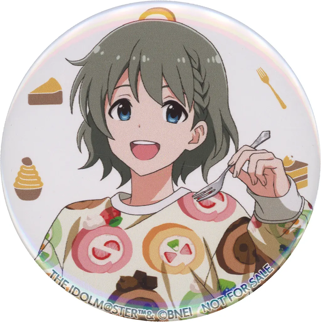 卯月巻緒 食器プロデュース記念 缶バッジ 「アイドルマスター SideM クッション」 購入特典