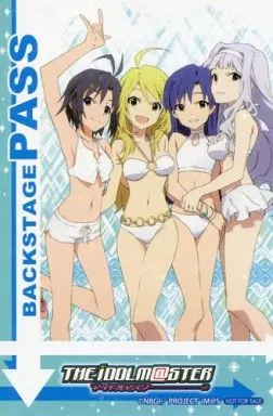 真＆美希＆千早＆貴音(キラキラ仕様) バックステージパス風カード 「DVD/Blu-ray アイドルマスター 第5～9巻」 アニメイト連動購入特典