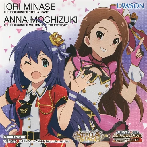 水瀬伊織＆望月杏奈 プロダクトコード付スクエアブロマイド 「アイドルマスター ステラステージ×アイドルマスター ミリオンライブ! シアターデイズ×ローソン」 対象商品購入特典
