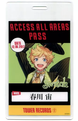 キャラカード(キャラクター)　春川宙 バックステージパス風カード 「あんさんぶるスターズ! ユニットソングCD 3rd vol.09 Switch」 タワーレコード購入特典