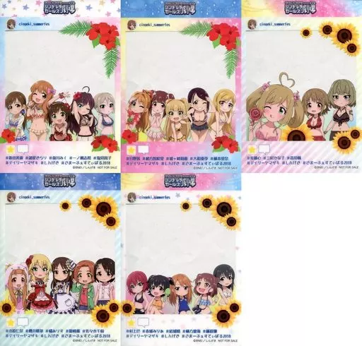 全5種セット オリジナルフォトフレームカード 「アイドルマスター シンデレラガールズ劇場 さまーふぇすてぃばる2018×デイリーヤマザキ」 対象商品購入特典