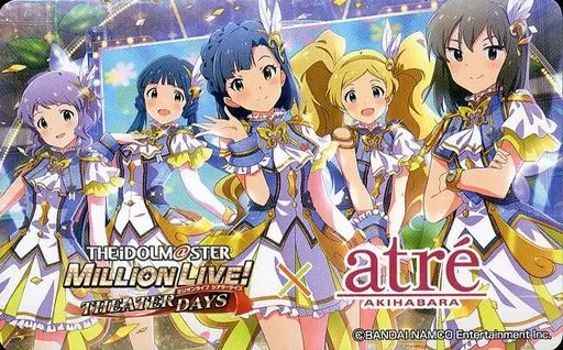 エミリー＆昴＆百合子＆瑞希＆麗花(ステージ) オリジナルカード 「アイドルマスター ミリオンライブ! シアターデイズ×アトレ秋葉原」 商品購入特典