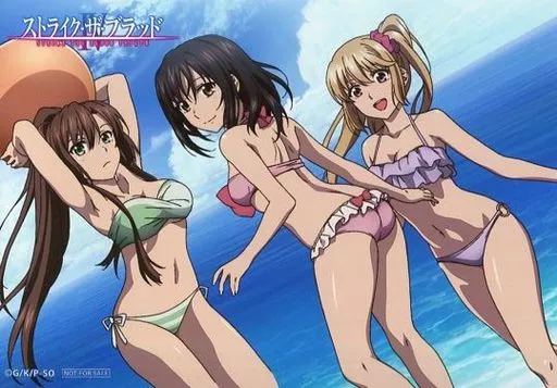 ストライク・ザ・ブラッド　コミケ会場限定セット　姫柊雪菜　藍羽浅葱　煌坂紗 駿河屋 -<中古>姫柊雪菜＆藍羽浅葱＆煌坂紗矢華(水着) ブロマイド