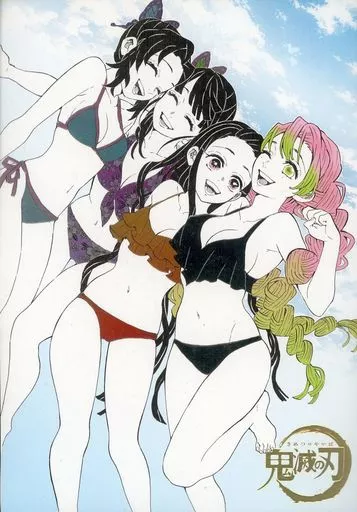 鬼滅の刃 しのぶ 禰豆子 蜜璃 スリーブ 鬼滅の刃 竈門禰豆子 胡蝶しのぶ 栗花落カナヲ 甘露寺蜜璃 イラスト