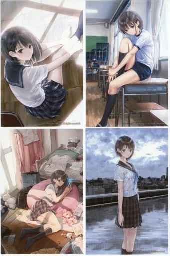 [単品] 白井日菜子 日菜子の日常ブロマイド4種セット 「PS4/Switchソフト BLUE REFLECTION TIE/帝 エビテン限定セット」 同梱特典