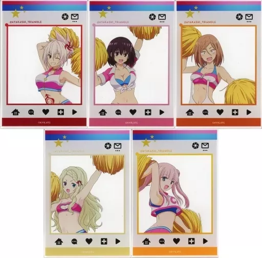 全5種セット 「あやかしトライアングル POP UP SHOP in マルイ トレーディングフォト風アクリルカード チアver.」