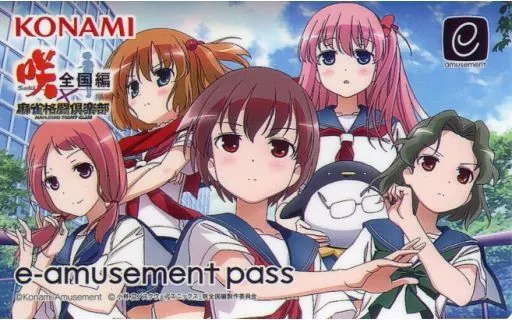 集合 e-amusement passカード 「咲-Saki-全国編×麻雀格闘倶楽部」 e-amusement passカードプレゼントキャンペーン当選品
