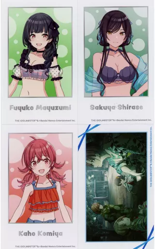 C.黛冬優子＆小宮果穂＆白瀬咲耶 ミニブロマイド4枚セット 「くじ引き堂 アイドルマスター シャイニーカラーズ オンラインくじ Summer Vacation」 C-3賞