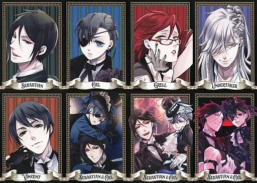 キャラカード　全8種セット 特典フォトカード 「黒執事Black Label ビターラビット CAFE AND SHOP」 ショップ会場限定 グッズ購入特典