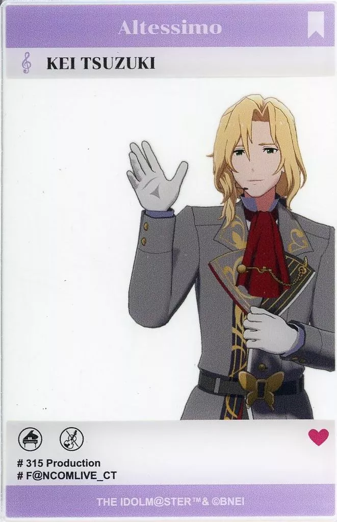 都築圭 公式クリアカード 「アイドルマスター SideM 315 Production presents F＠NCOMLIVE CONNECTIME!!!!」 開催記念グッズ