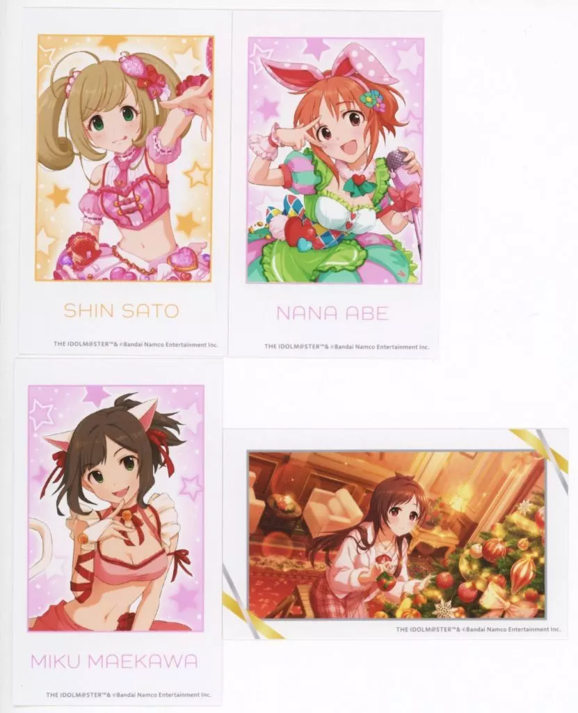 辻野あかり(アップル☆キャロル) ミニブロマイド4枚セット 「くじ引き堂 アイドルマスター シンデレラガールズ オンラインくじ Holiday Party」 C-3賞