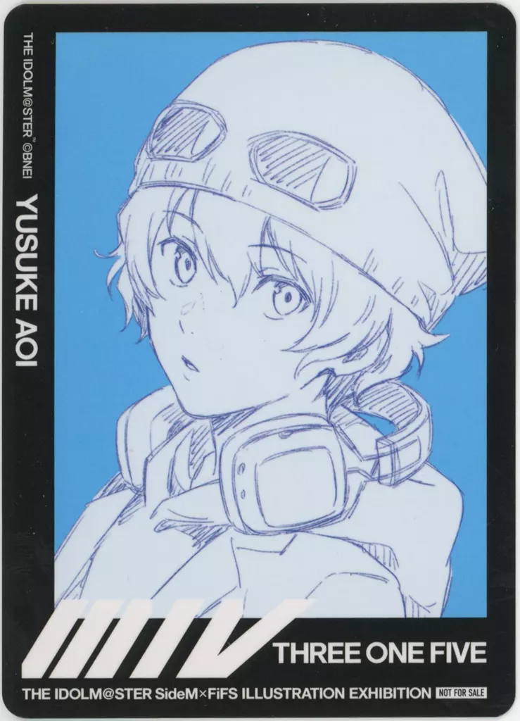 蒼井悠介(背景水色) イラストができるまでカードVOL.1 「アイドルマスター SideM×FiFS イラスト展 スリー・ワン・ファイヴ VOL.1」 入場特典＆グッズ購入特典