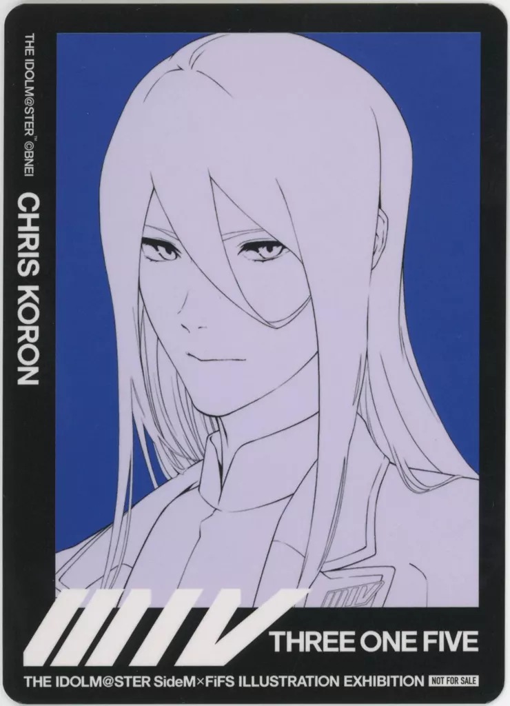 古論クリス(背景青) イラストができるまでカードVOL.1 「アイドルマスター SideM×FiFS イラスト展 スリー・ワン・ファイヴ VOL.1」 入場特典＆グッズ購入特典
