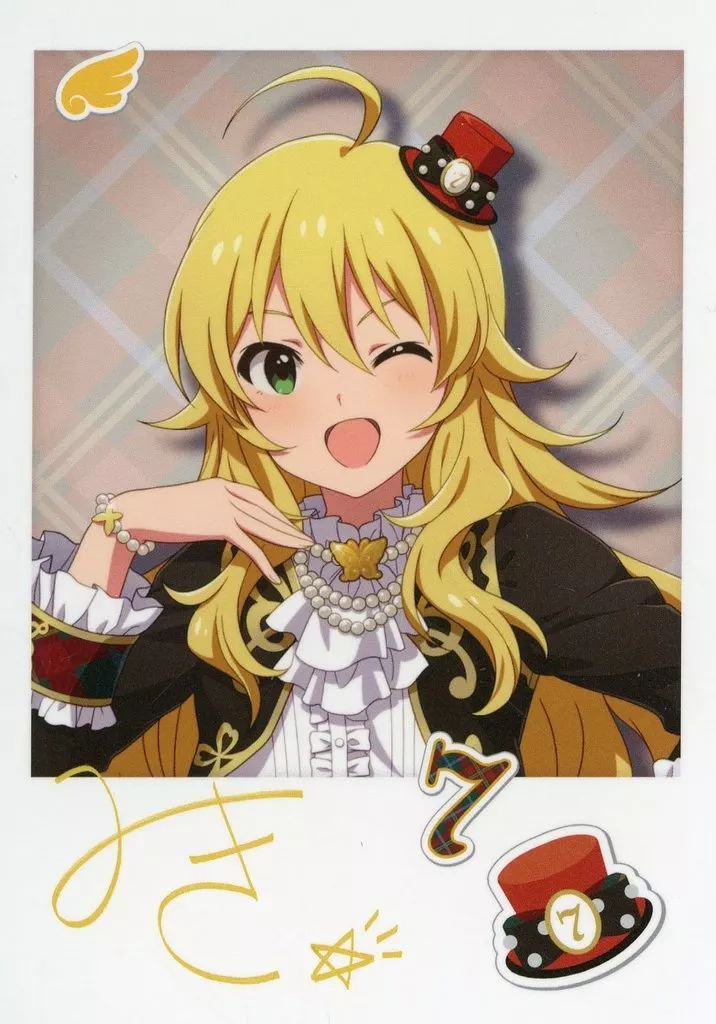 星井美希(サイン有) 「アイドルマスター ミリオンライブ! シアターデイズ 7th Anniversary in AKIHABARA ～秋葉原っぱフェスティバル～ トレーディング インスタントフォト風カード ブライテスト・ショーケースver.」