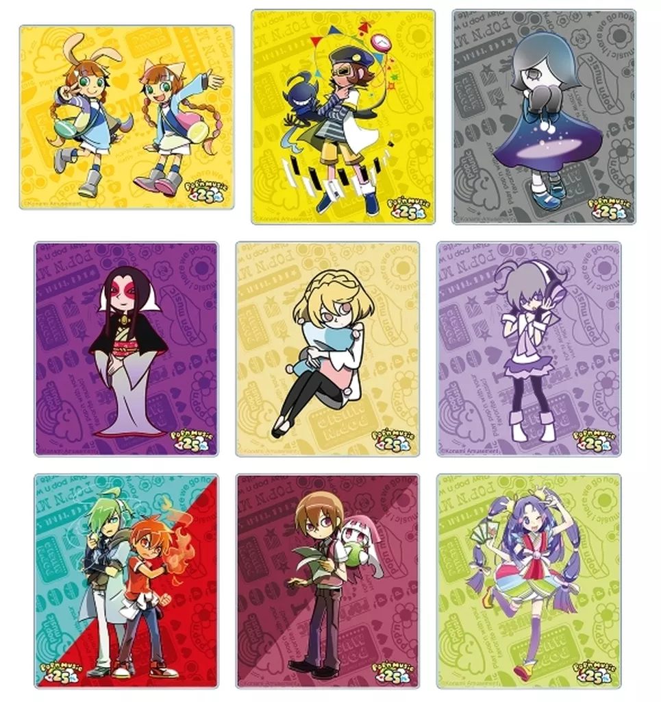 キャラカード　全9種セット 「pop’n music トレーディングアクリルカード ver.A」