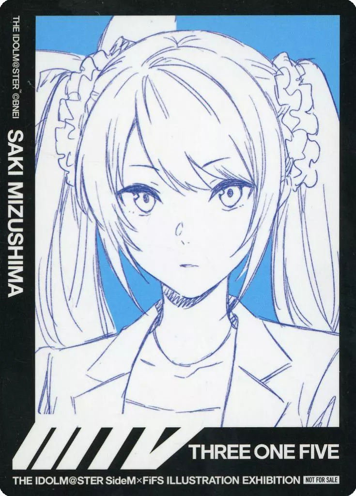 水嶋咲(背景水色) イラストができるまでカードVOL.2 「アイドルマスター SideM×FiFS イラスト展 スリー・ワン・ファイヴ VOL.2」 入場特典＆グッズ購入特典