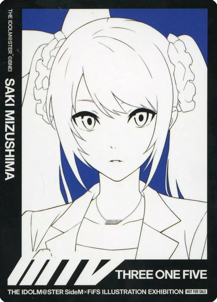水嶋咲(背景青) イラストができるまでカードVOL.2 「アイドルマスター SideM×FiFS イラスト展 スリー・ワン・ファイヴ VOL.2」 入場特典＆グッズ購入特典