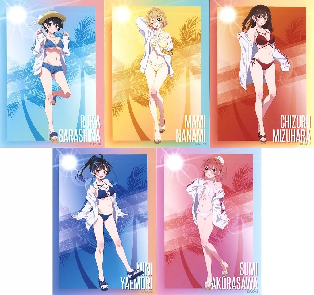 キャラカード　集合 arti-mate ブロマイド5枚セット 描き下ろし 水着ver. 「彼女、お借りします」