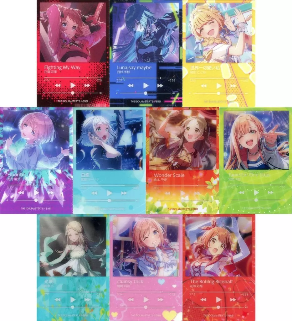 全10種セット 「学園アイドルマスター×カラオケまねきねこ 再生画面風クリアカード」