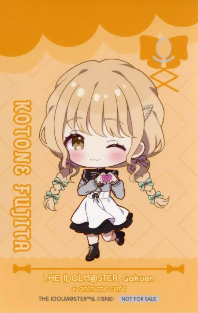 藤田ことね(ミニキャラ) フォトカード 「学園アイドルマスター×animatecafe」 コラボメニュー注文/対象商品購入特典