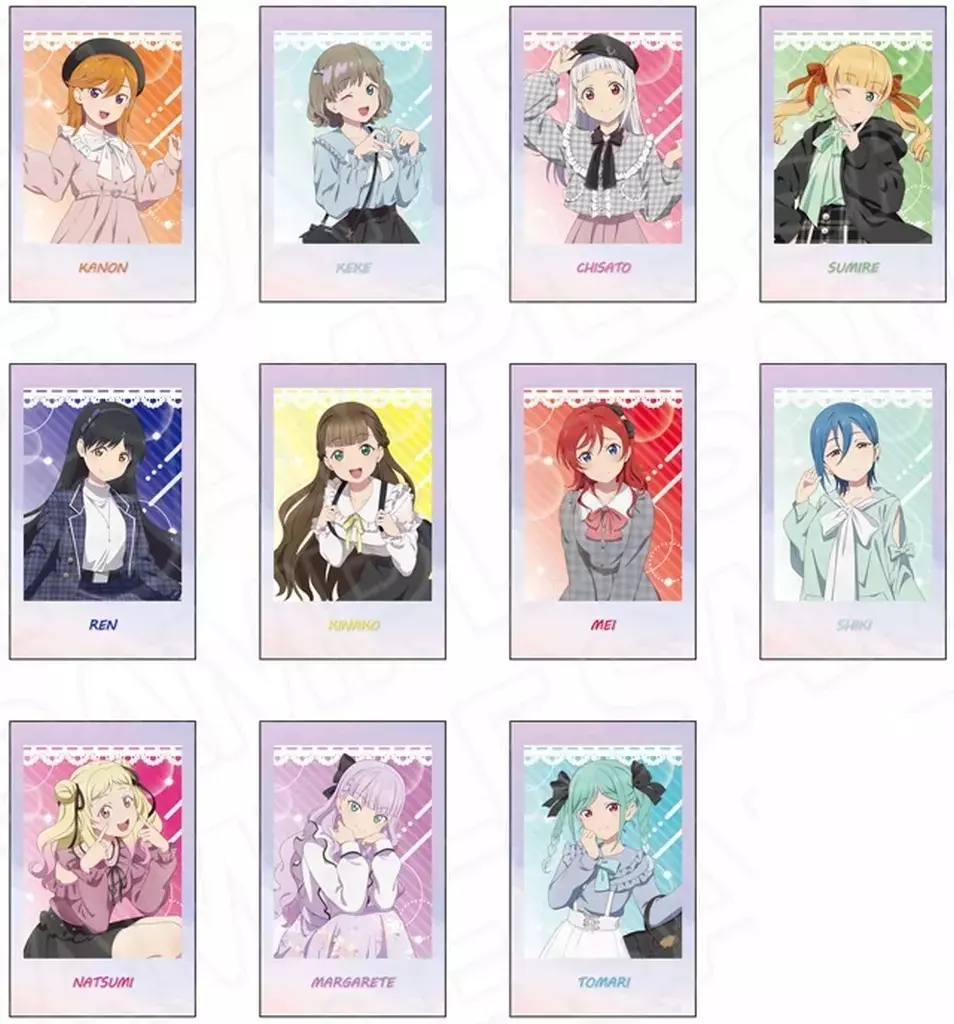全11種セット 「ラブライブ!スーパースター!! インスタントフォト風カード ゆめかわガーリー ver」