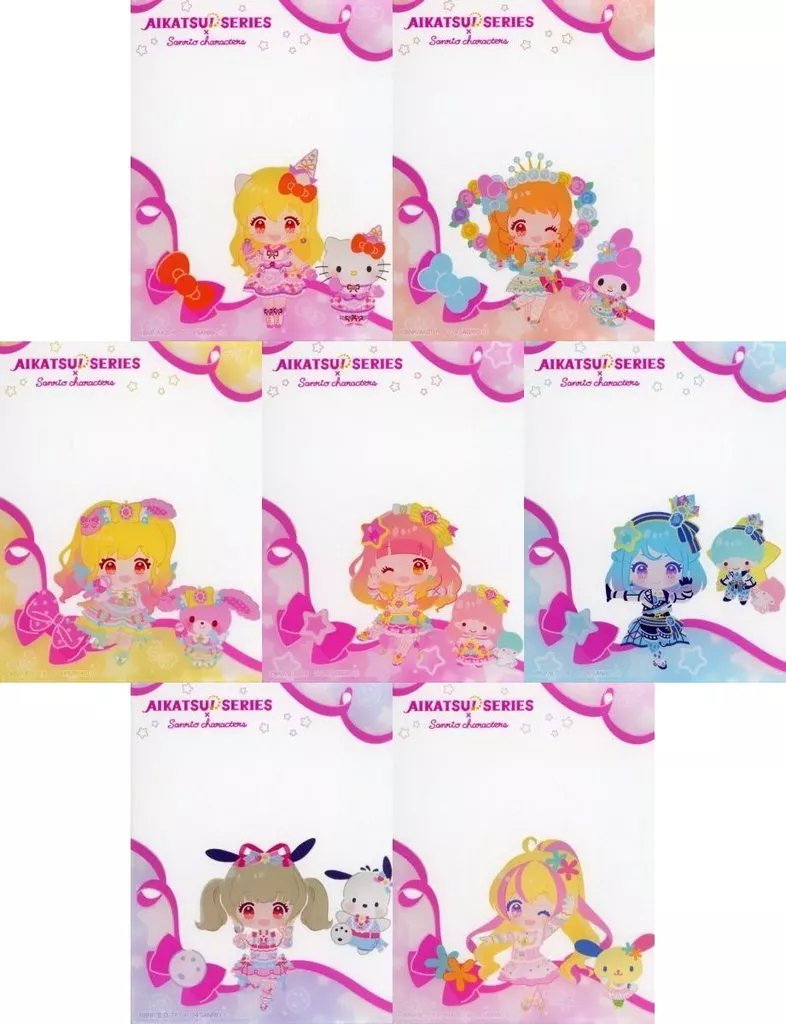 全7種セット 「アイカツ!シリーズ×サンリオキャラクターズ アクリルカード 01.ミニキャライラスト」