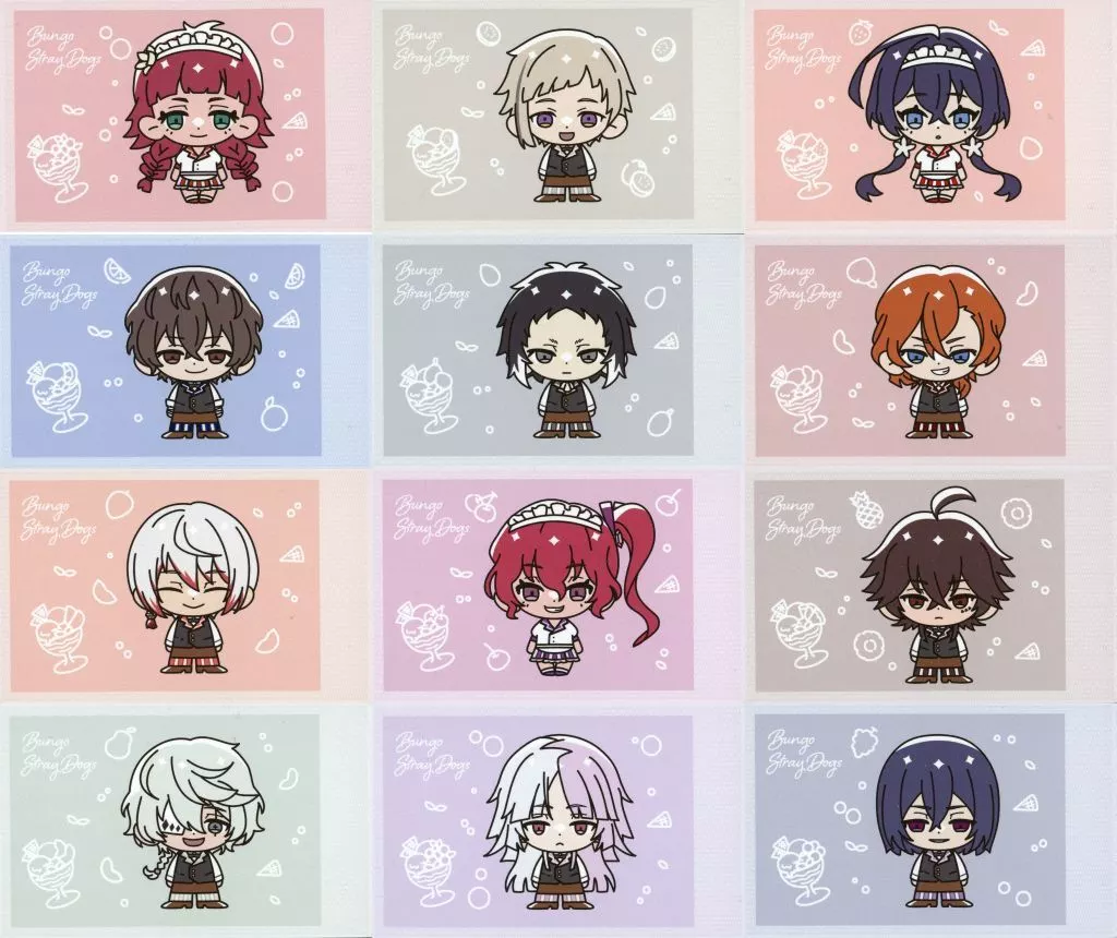 キャラカード 全12種セット 「文豪ストレイドッグス×Chugai Grace Cafe ポラショットコレクション フルーツパーラーver.」