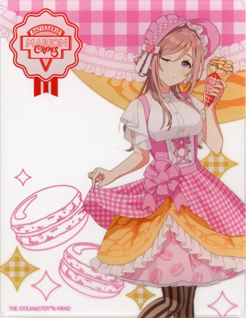 姫崎莉波(等身) 「学園アイドルマスター×マリオンクレープ アクリルカード 03/クレープ風ドレスver.(描き下ろし＆ミニキャライラスト)」