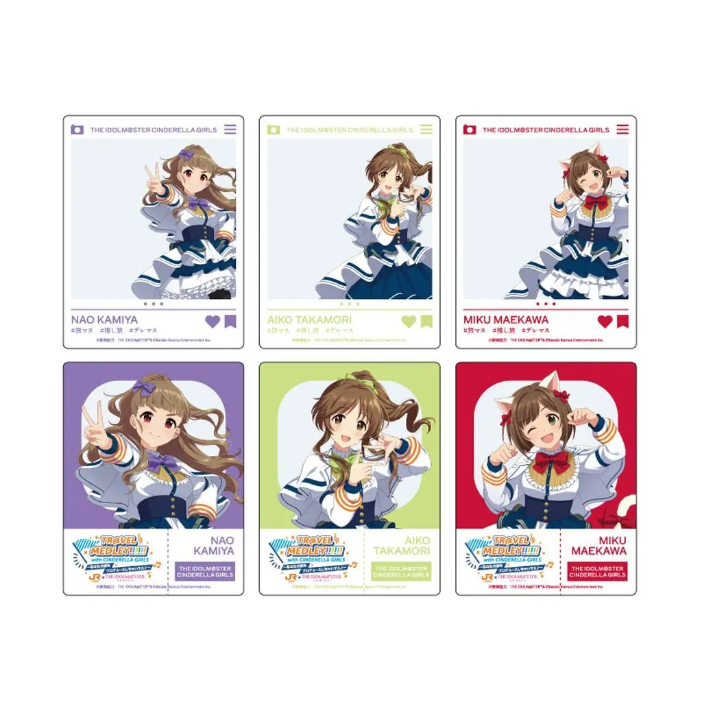 全6種セット 「TR＠VEL MEDLEY!!!!!! with THE IDOLM＠STER Series～あなたの旅をプロデュースしちゃいマス♪～ JR東海×アイドルマスター シンデレラガールズ アクリルカード」