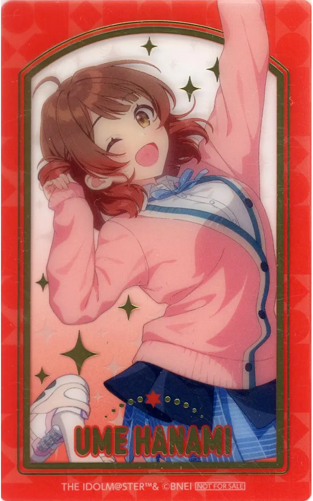 花海佑芽(ハーフショット/箔押しver.) クリアシート 「学園アイドルマスター HOP!STEP!JUMP!SPRING! キャンペーン in ナムコ」 ナムコ限定対象クレーンゲームプレイ特典