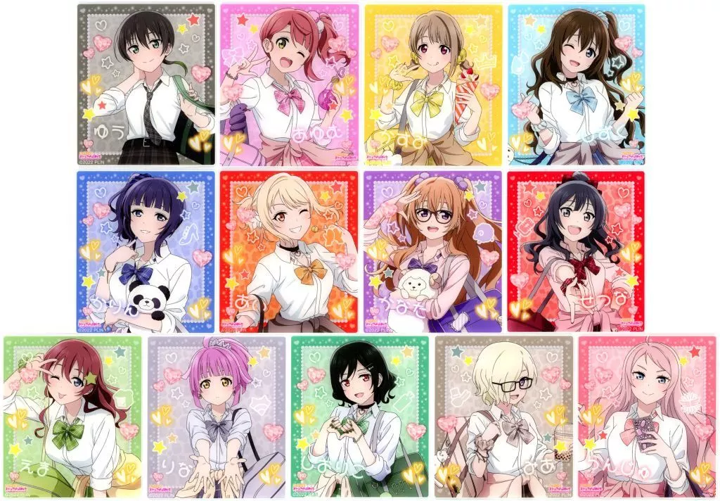 全13種セット 「ラブライブ!虹ヶ咲学園スクールアイドル同好会 POP UP SHOP in マルイ 描き下ろし ギャル制服ver. トレーディングアクリルカード」