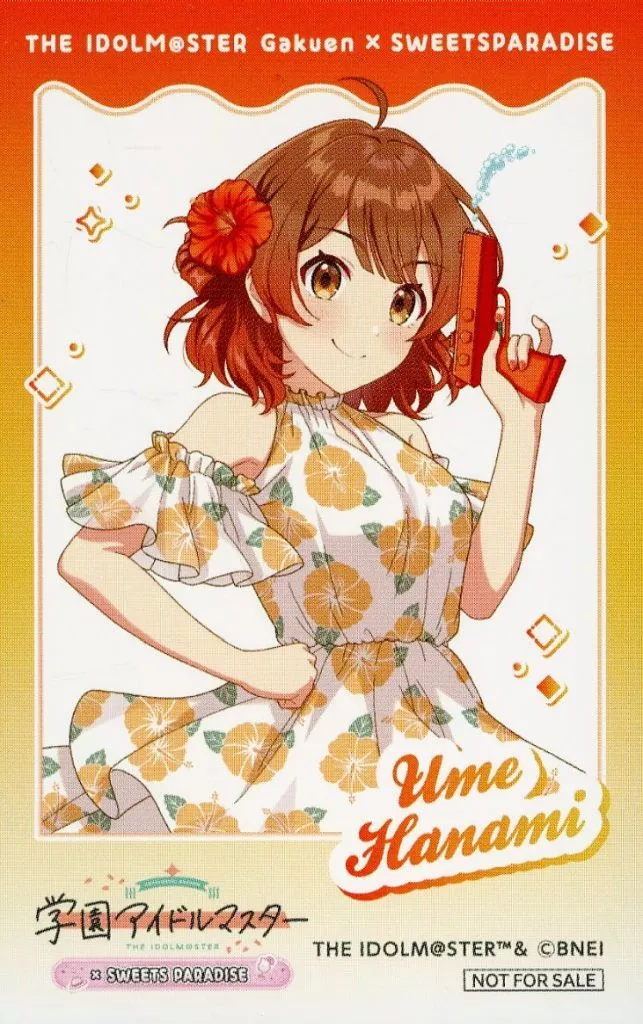 花海佑芽(等身) オリジナルイラストカード 「学園アイドルマスター×SWEETS PARADISE 第3弾」 グッズ購入特典