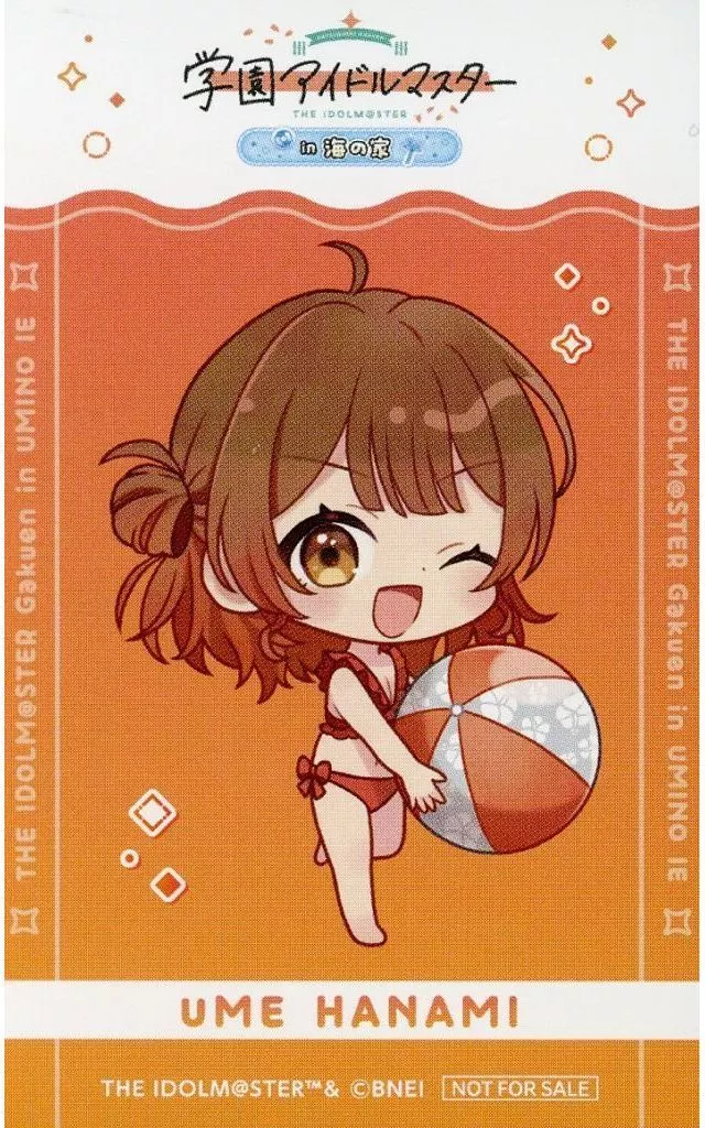 花海佑芽(ミニキャラ) オリジナルイラストカード 「学園アイドルマスター in SWEETS PARADISE 海の家」 グッズ購入特典