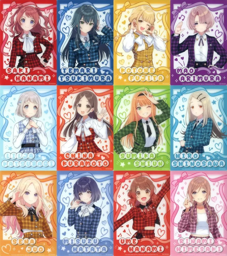全12種セット オリジナル クリアカード 「学園アイドルマスター×セブンイレブン」 対象商品購入特典