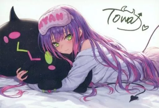 ポストカード　常闇トワ 箔押し複製サイン入りGuchico先生描き下ろしポストカード 「バーチャルYouTuber ホロライブ 常闇トワ 誕生日記念2021 誕生日記念フルセット」 購入特典