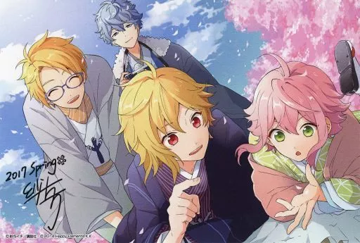 ポストカード　テニス部(瀬名泉＆遊木真＆仁兎なずな＆姫宮桃李) 紗与イチ先生描き下ろしイラストカード 「コミックス あんさんぶるスターズ!」 コミックス第3巻＆ARIA 2017年1月号 連動 応募者全員プレゼント品 駿河屋 -<中古>テニス部(瀬名泉＆遊木真＆仁兎なずな＆姫宮桃李