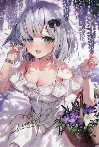 ポストカード　花芽すみれ 複製箔押しサイン入りポストカード 「バーチャルYouTuber ぶいすぽっ! 花芽すみれ 誕生日記念2023 バースデーグッズセット」 セット限定特典
